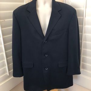J FERRAR Men’s 40R Black Blazer 3 Button